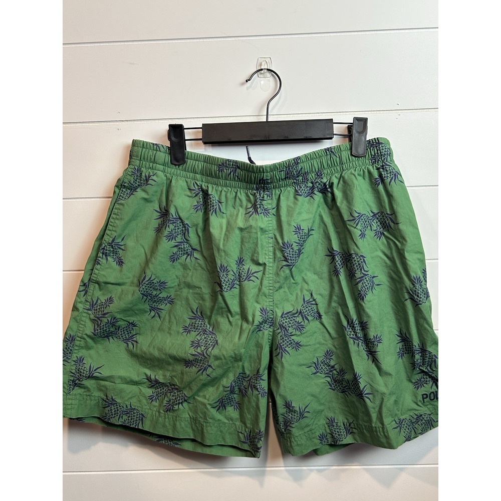 Men's Ralph Lauren Polo Sport Swim Trunks Sz Large Pineapples‎ Green